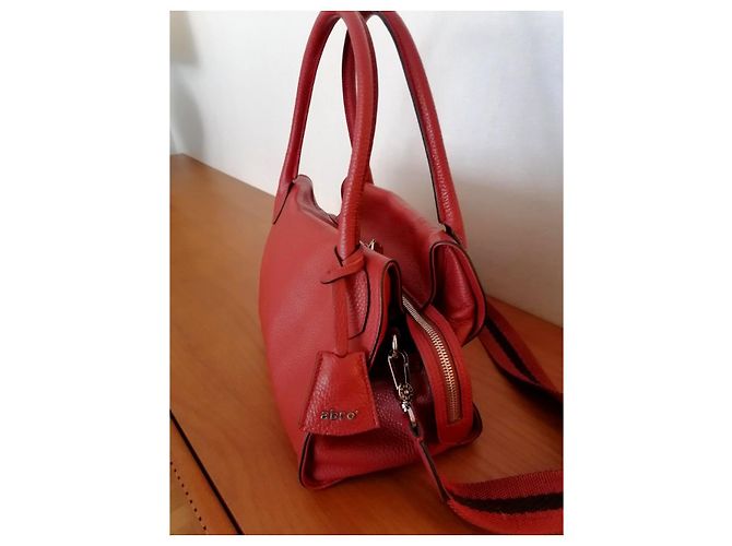 Autre Marque Borsa Abro in pelle martellata marrone mattone - vista 3