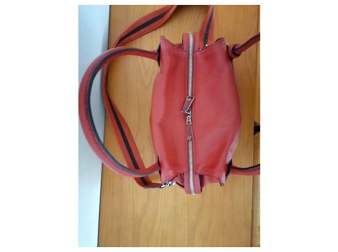 Autre Marque Borsa Abro in pelle martellata marrone mattone - vista 4