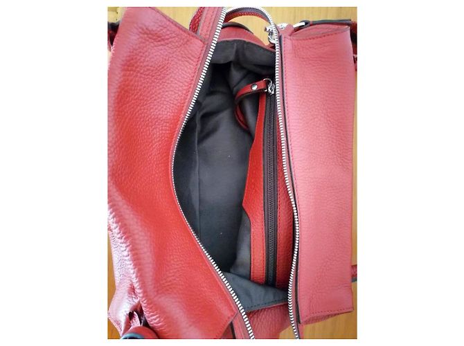 Autre Marque Borsa Abro in pelle martellata marrone mattone - vista 7