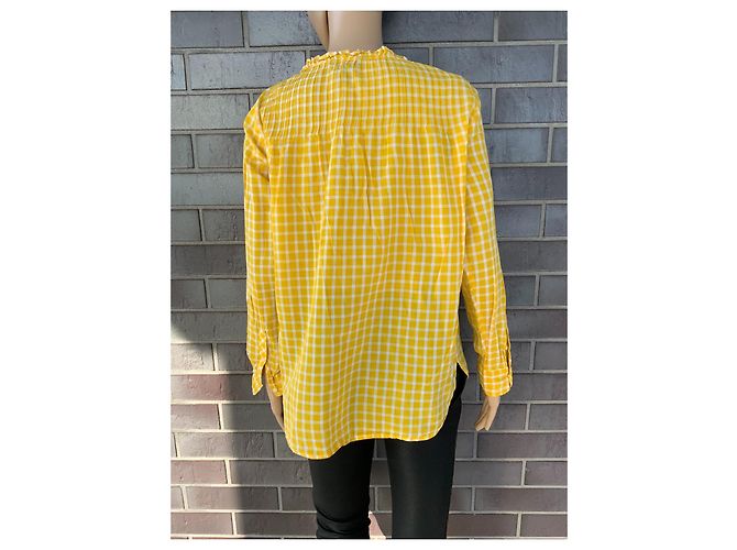 Camicia popover J.Crew con volant gialla in cotone S Giallo - vista 3