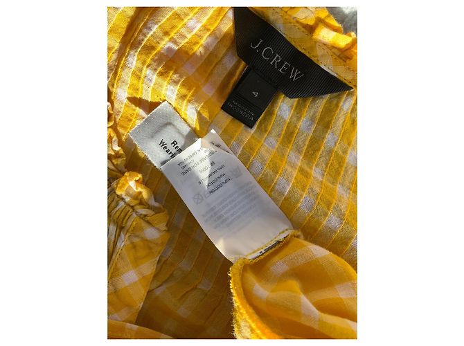 Camicia popover J.Crew con volant gialla in cotone S Giallo - vista 4