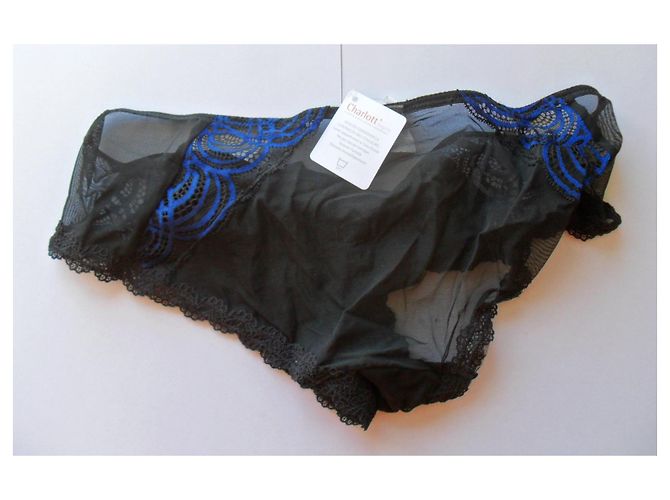 Autre Marque Reggiseno push up e mutande Charlott' nero pizzo - vista 3