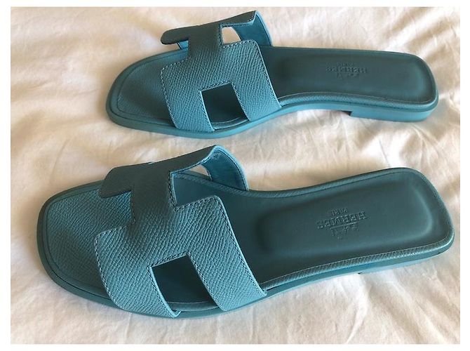 Sandali Hermès Oran Blue Coastal 36,5 - vista 2