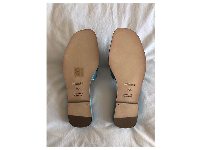 Sandali Hermès Oran Blue Coastal 36,5 - vista 3