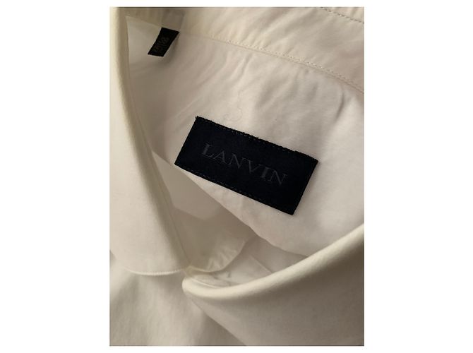 Camicia elegante in cotone bianco Lanvin Vintage - vista 3
