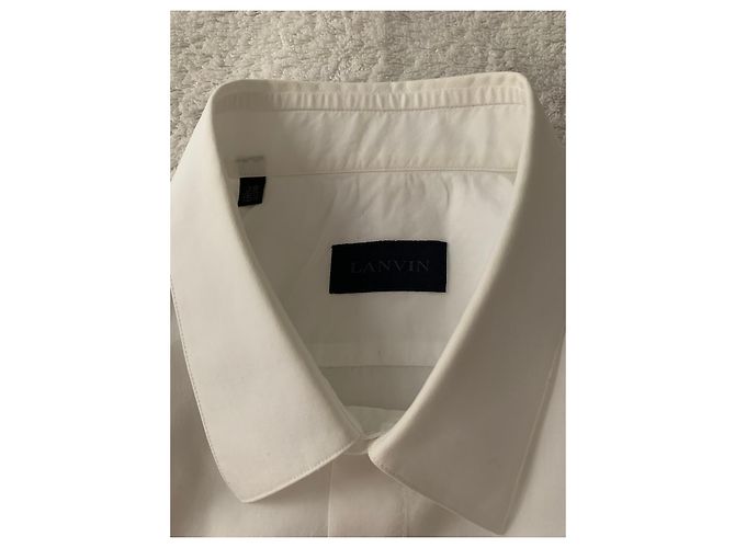 Camicia elegante in cotone bianco Lanvin Vintage - vista 4