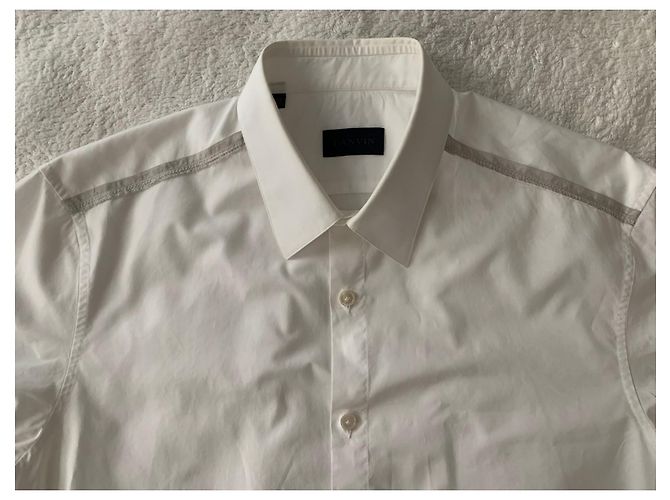 Camicia elegante in cotone bianco Lanvin Vintage - vista 5