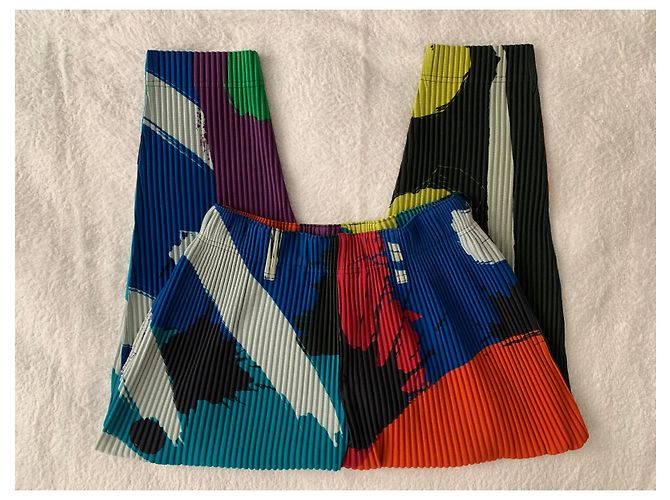 Issey Miyake Pantaloni multicolor Homme Plissé - vista 3