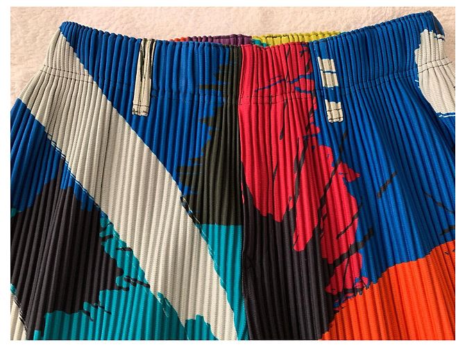 Issey Miyake Pantaloni multicolor Homme Plissé - vista 5