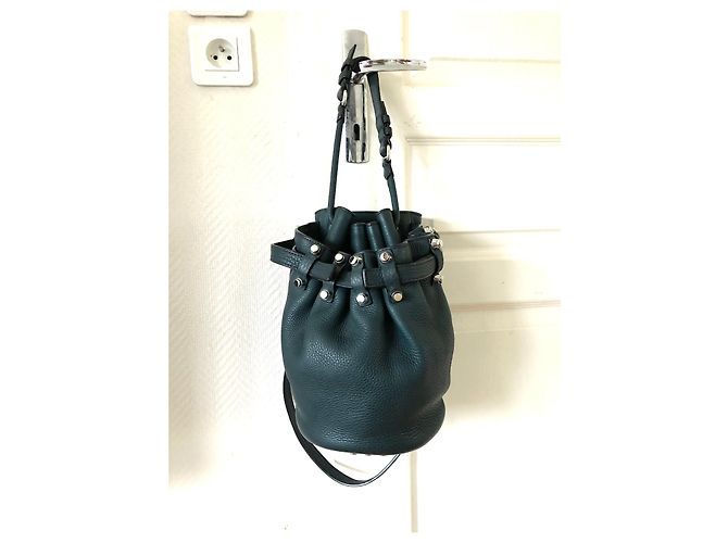 Borsa a mano Alexander Wang Diego in pelle verde scuro - vista 2