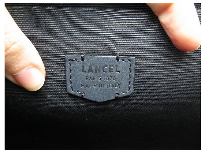 NOVA BOLSA DE OMBRO LANCEL GRAND HOTEL BOLSA DE COURO AZUL - vista 14