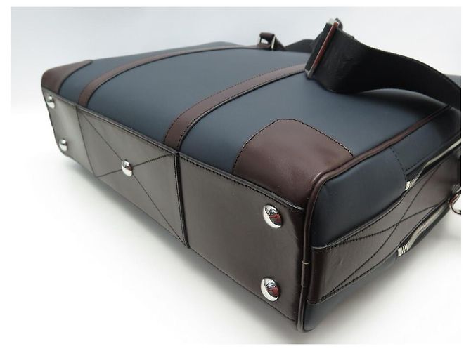 NOVA BOLSA DE OMBRO LANCEL GRAND HOTEL BOLSA DE COURO AZUL - vista 3