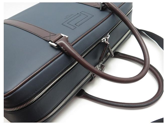 NOVA BOLSA DE OMBRO LANCEL GRAND HOTEL BOLSA DE COURO AZUL - vista 4
