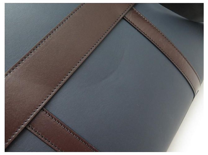 NOVA BOLSA DE OMBRO LANCEL GRAND HOTEL BOLSA DE COURO AZUL - vista 5