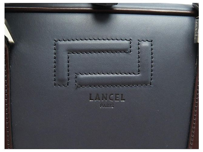 NOVA BOLSA DE OMBRO LANCEL GRAND HOTEL BOLSA DE COURO AZUL - vista 7