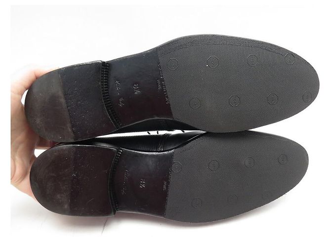 SCARPE DERBY LOUIS VUITTON 8.5 42.5 SCARPE NERE IN PELLE EPI Nero - vista 3