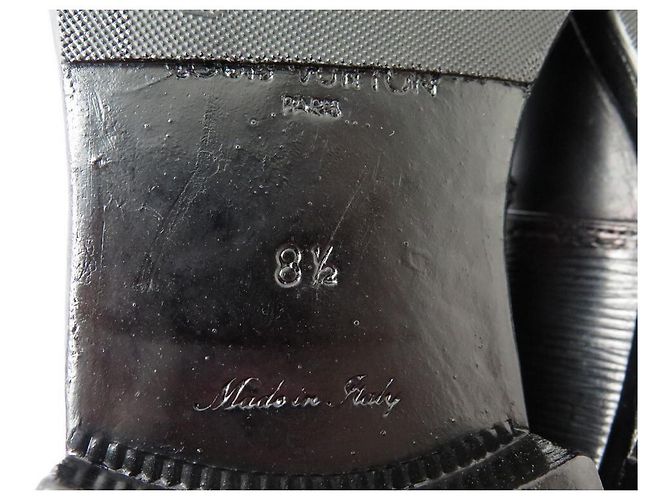 SCARPE DERBY LOUIS VUITTON 8.5 42.5 SCARPE NERE IN PELLE EPI Nero - vista 4