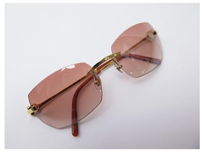 OCCHIALI DA SOLE CARTIER IN METALLO ORO + ASTUCCIO PER OCCHIALI DA SOLE - vista 10