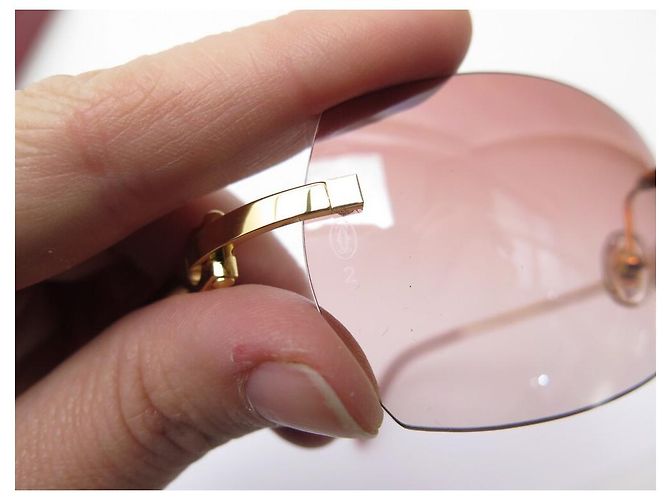 OCCHIALI DA SOLE CARTIER IN METALLO ORO + ASTUCCIO PER OCCHIALI DA SOLE - vista 6