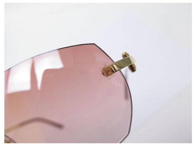 OCCHIALI DA SOLE CARTIER IN METALLO ORO + ASTUCCIO PER OCCHIALI DA SOLE - vista 7