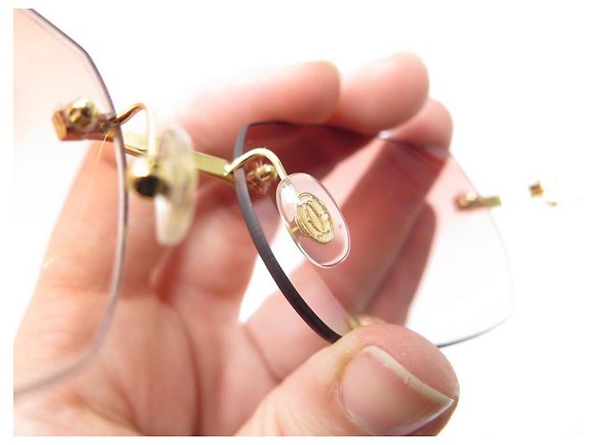 OCCHIALI DA SOLE CARTIER IN METALLO ORO + ASTUCCIO PER OCCHIALI DA SOLE - vista 8
