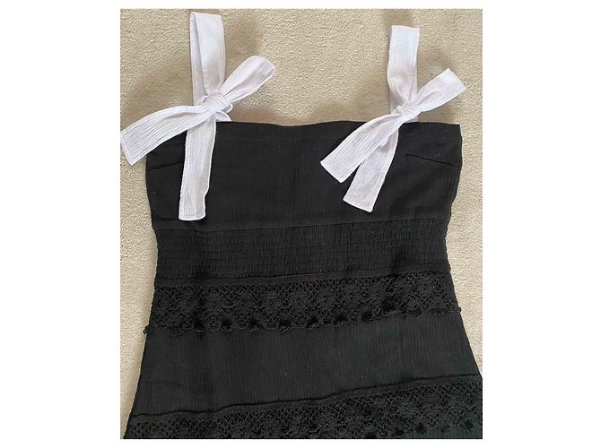 Autre Marque Etoile Coral Sophia Maxikleid aus schwarzer Baumwolle - Ansicht 4
