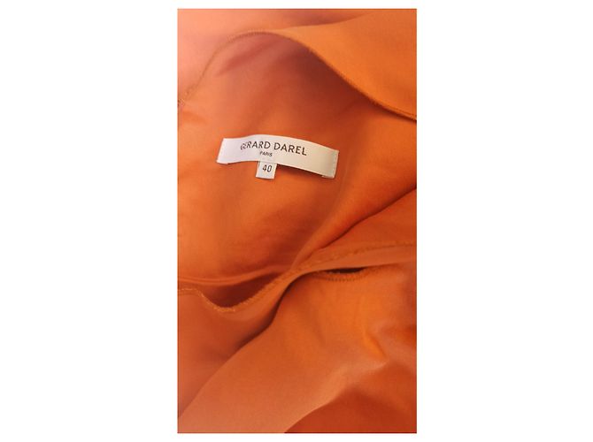 Vestido largo naranja de lyocell Gerard Darel - vista 5