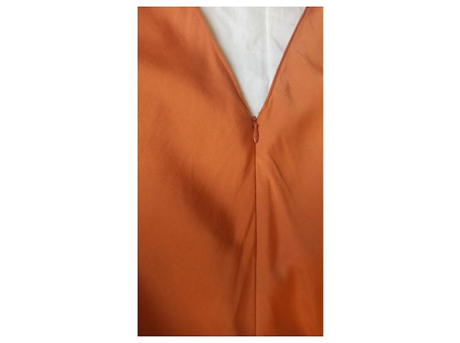 Vestido largo naranja de lyocell Gerard Darel - vista 6