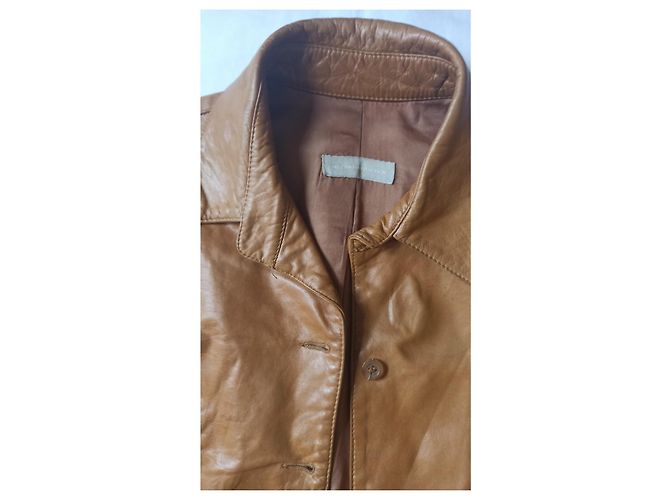 Massimo Dutti Lederjacke Camel Größe 42 - Ansicht 3