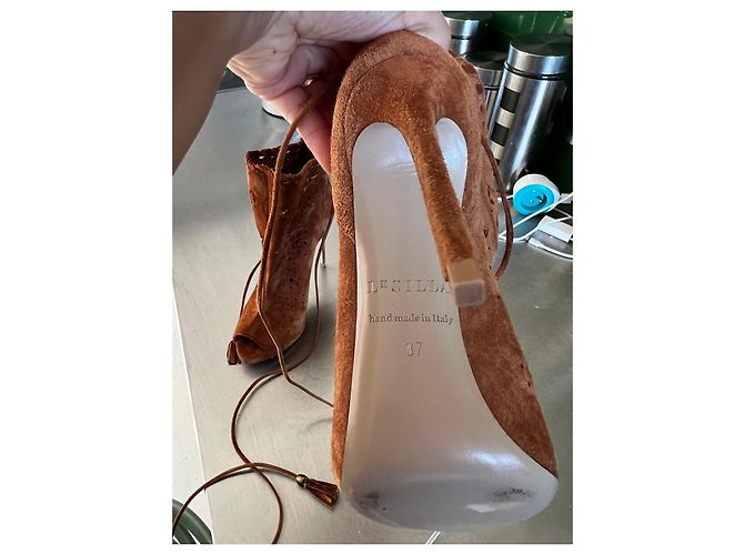 Le Silla Botines De Silla Ante Marrón Marrón claro - vista 2