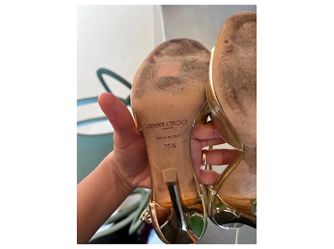 Décolleté oro Jimmy Choo D'oro - vista 3