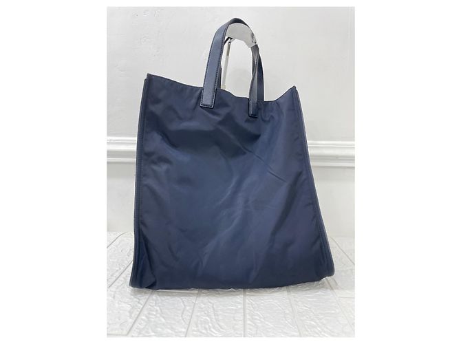Borsa tote Fendi Monster Eye blu in tela - vista 5