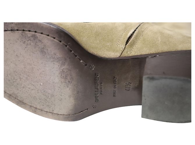 Bottines Saint Laurent Lukas en Daim Gris - vue 8