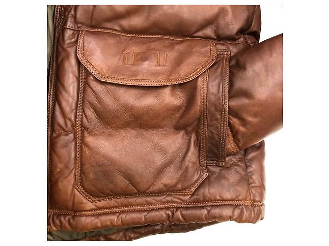 Parajumpers Lederjacke in braun - Ansicht 5