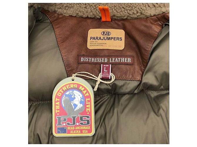 Parajumpers Lederjacke in braun - Ansicht 6