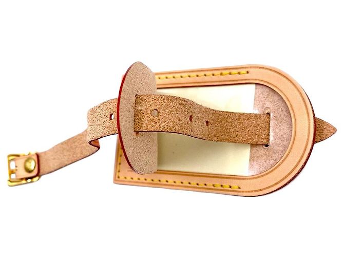 Louis Vuitton-Gepäckanhänger mit rosa Herzen Gelb - Ansicht 5