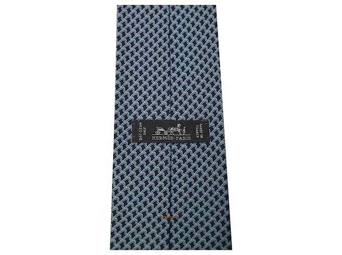 Hermès Corbata con Estampado de Tostadora Hermes en Seda Multicolor - vista 5