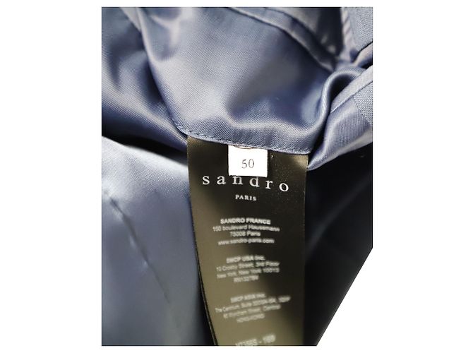 Sandro Classico Super 110 Giacca Da Abito In Lana Blu - vista 5