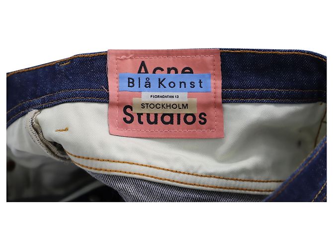 Autre Marque Acne Studios schmal zulaufende Jeans aus indigoblauer Baumwolle - Ansicht 4