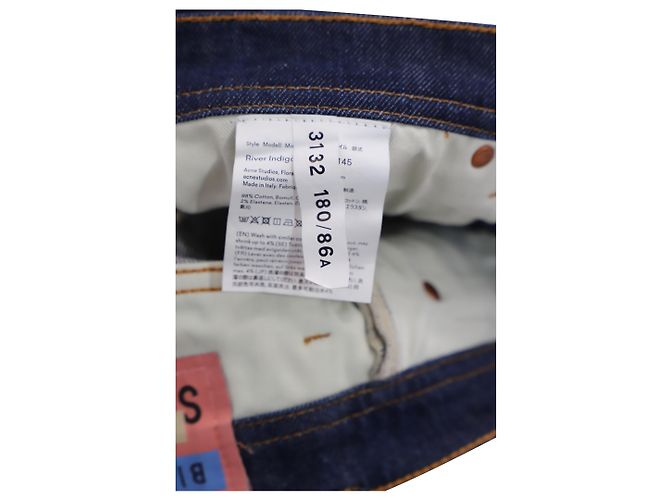 Autre Marque Acne Studios schmal zulaufende Jeans aus indigoblauer Baumwolle - Ansicht 5