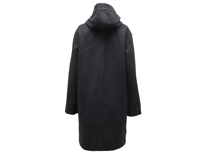 Sandro Procession Parka aus schwarzer Wolle - Ansicht 3