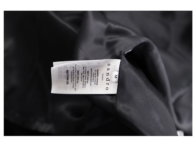 Sandro Procession Parka aus schwarzer Wolle - Ansicht 5