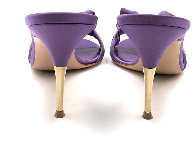 Mules Gianvito Rossi in raso viola - vista 4