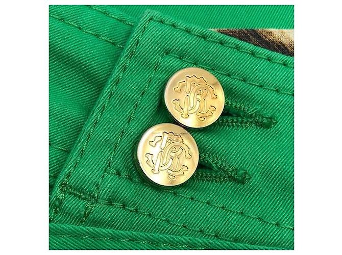 Short Roberto Cavalli de algodón verde - vista 3