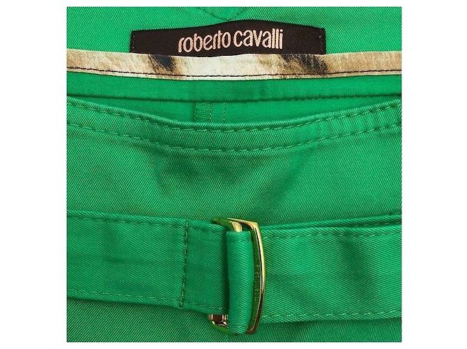 Short Roberto Cavalli de algodón verde - vista 4