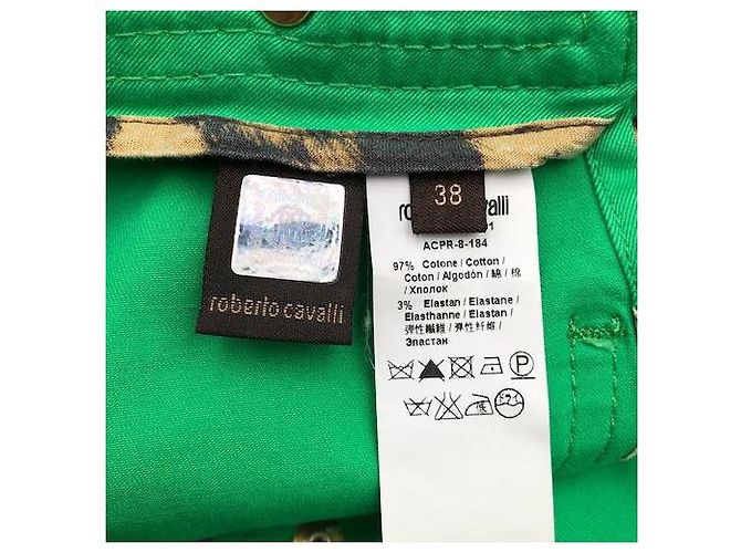 Short Roberto Cavalli de algodón verde - vista 5