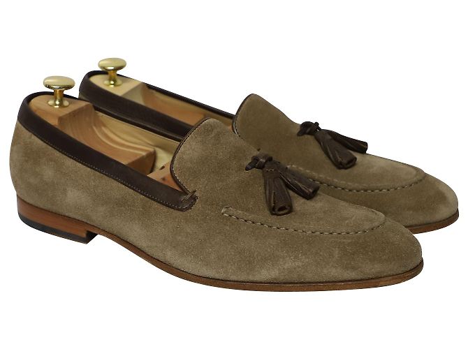 Mocasín con borlas en ante marrón Alexander Mcqueen - vista 3
