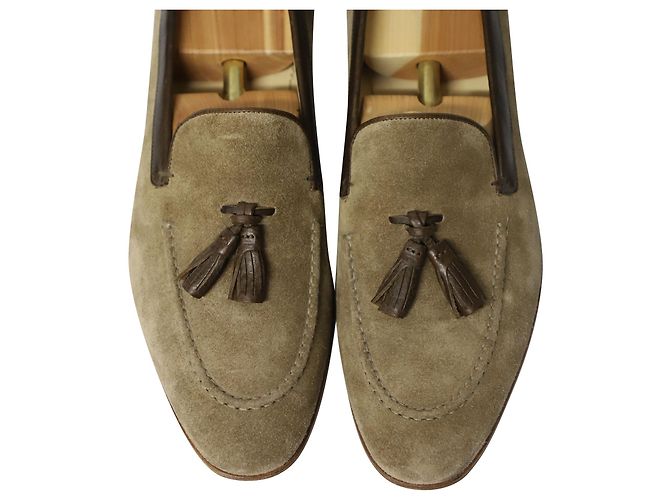 Mocasín con borlas en ante marrón Alexander Mcqueen - vista 7