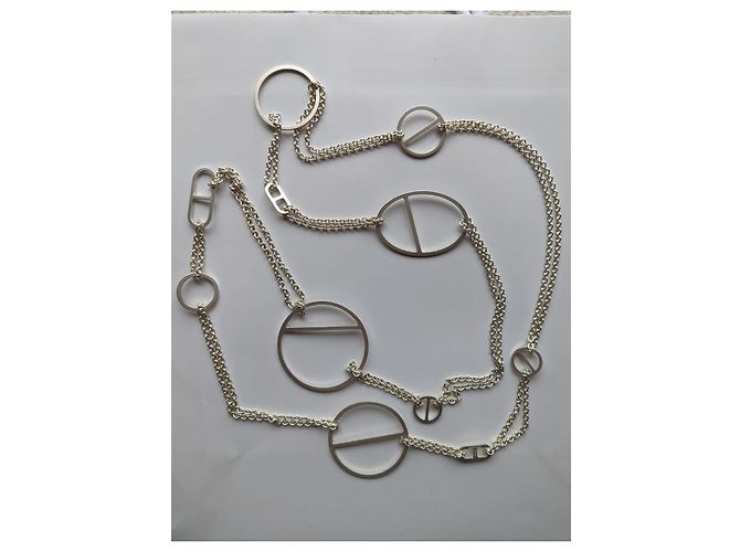Hermès Collana Lunga Ever Chaine D'Ancre Enchainee Argento 925 box Silver hardware - vista 2