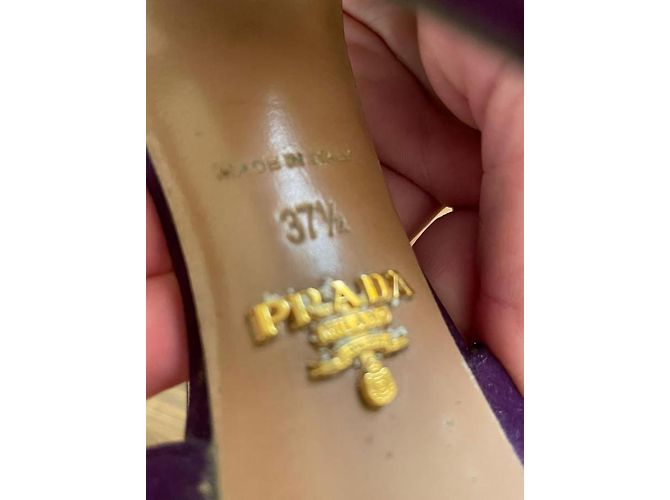 Prada Absatzschuhe Dunkelviolett Hirschleder 37.5 - Ansicht 4